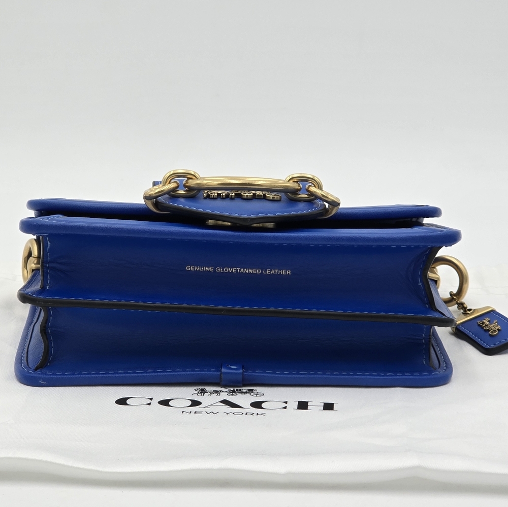 Coach 1941 Glovetanned Leather Hero Crossbody, Blue Fin, 🔥CARRIED ONCE!🔥 - Picture 4 of 15